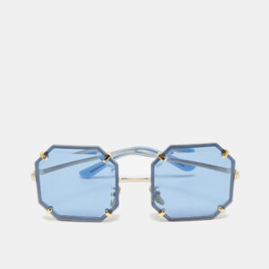 dolce & gabbana blue/gold tone dg2216 square sunglasses