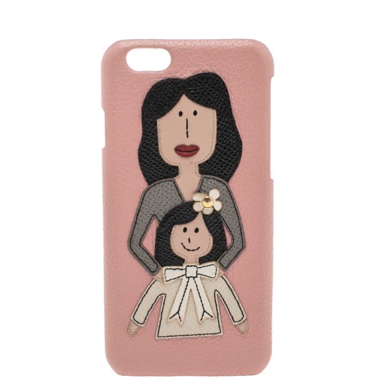 luxury-women-dolcegabbana-used-accessories-p542862-1637642370-008-1 Dolce & Gabbana Pink Leather Mother & Daughter iPhone 6 Case