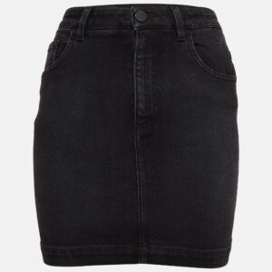 Dolce & Gabbana Black Denim Mini Skirt XS
