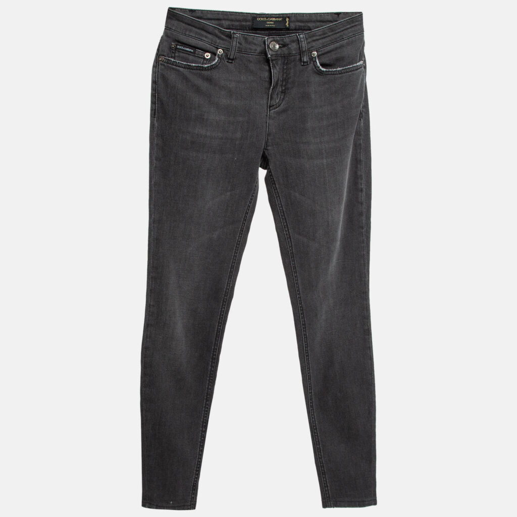 Dolce & Gabbana Grey Distressed Denim Jeans S Waist 26"