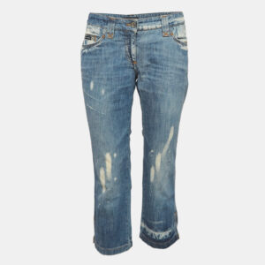 Dolce & Gabbana Blue Bleached Denim Skinny Jeans M Waist 34"