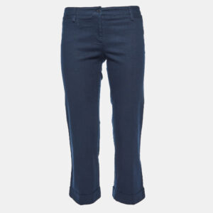 Dolce & Gabbana Navy Blue Cotton Capri Pants M