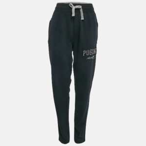Dolce & Gabbana Blue Embroidered Cotton Knit Drawstring Track Pants L