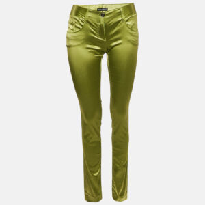 Dolce & Gabbana Green Satin Trousers XS