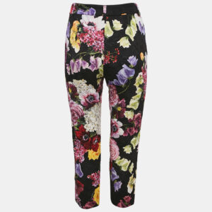 Dolce & Gabbana Multicolor Floral Print Jacquard Trousers S