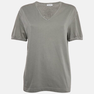 Dolce & Gabbana Underwear Grey Cotton V Neck Short Sleeve T-Shirt L