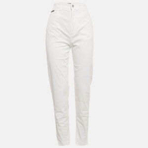 Dolce & Gabbana White Denim High-Waist Jeans M Waist 26"
