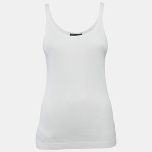 Dolce & Gabbana White Rib Knit Tank Top M