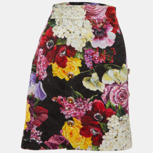 Dolce & Gabbana Multicolor Floral Jacquard Mini Skirt M