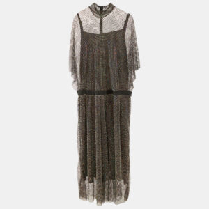 Dolce & Gabbana Black Rhinestone Embellished Oversized Maxi Dress XL