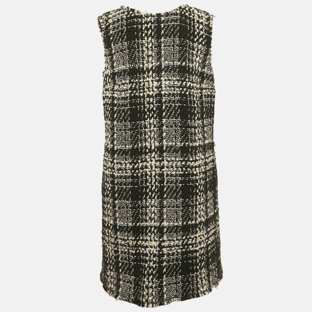 luxury-women-dolcegabbana-used-clothes-p1169408-003 Dolce & Gabbana Black Tweed Shift Dress M