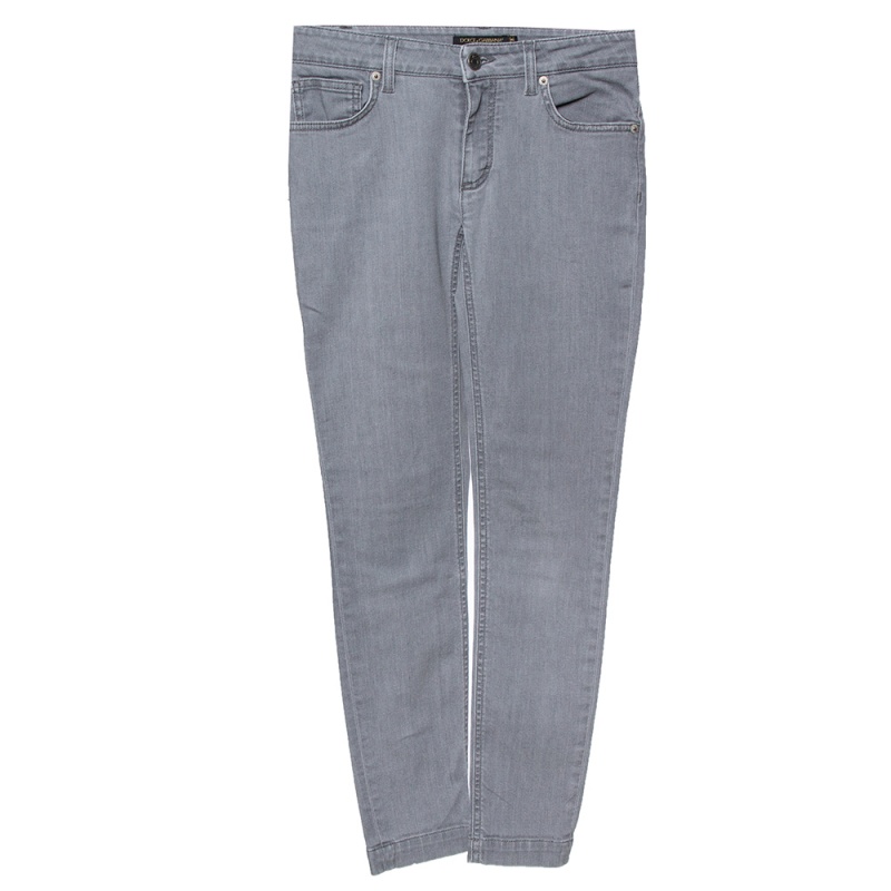 luxury-women-dolcegabbana-used-clothes-p364788-1607401516-005 Dolce & Gabbana Grey Denim Kate Slim Fit Jeans XS