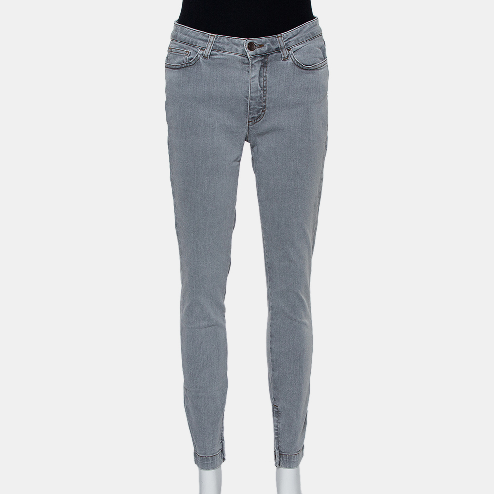 luxury-women-dolcegabbana-used-clothes-p423663-009 Dolce & Gabbana Navy Blue Denim Distressed Kate Jeans M