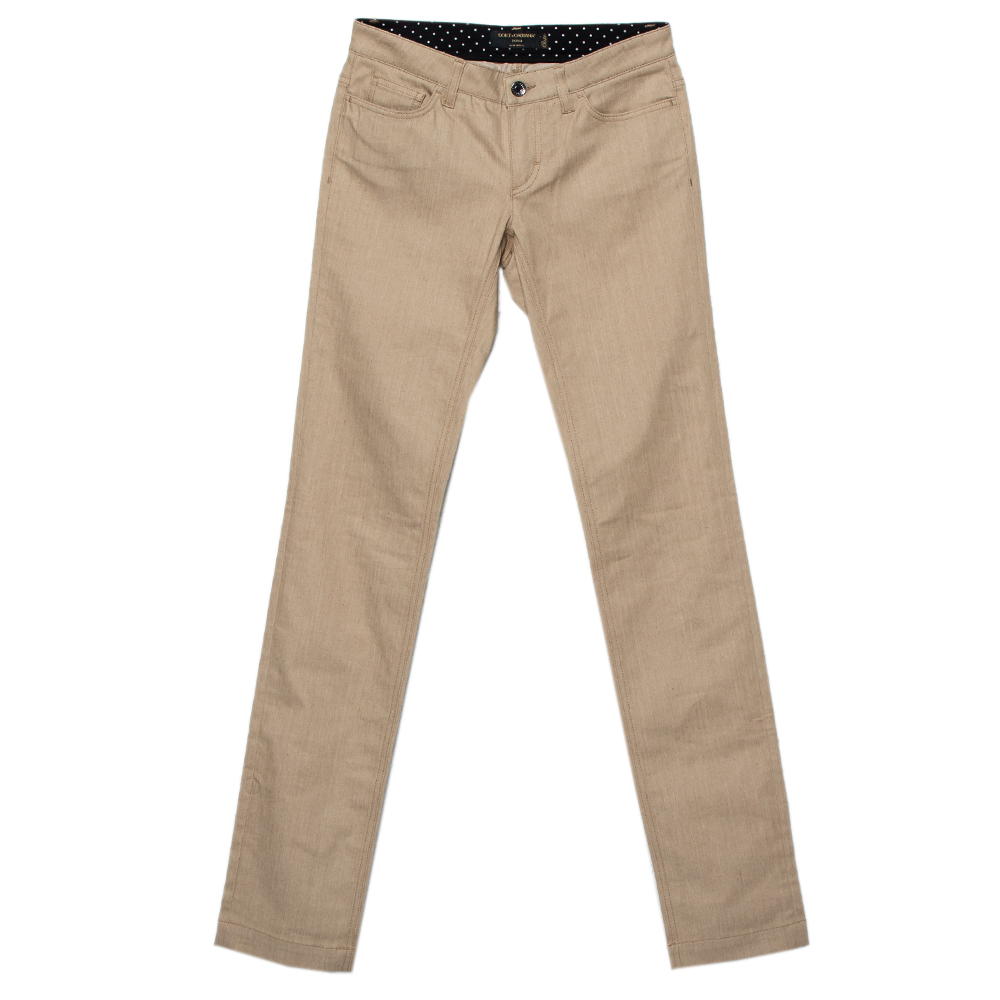 luxury-women-dolcegabbana-used-clothes-p442217-004 Dolce & Gabbana Beige Denim Cute Fit Jeans S