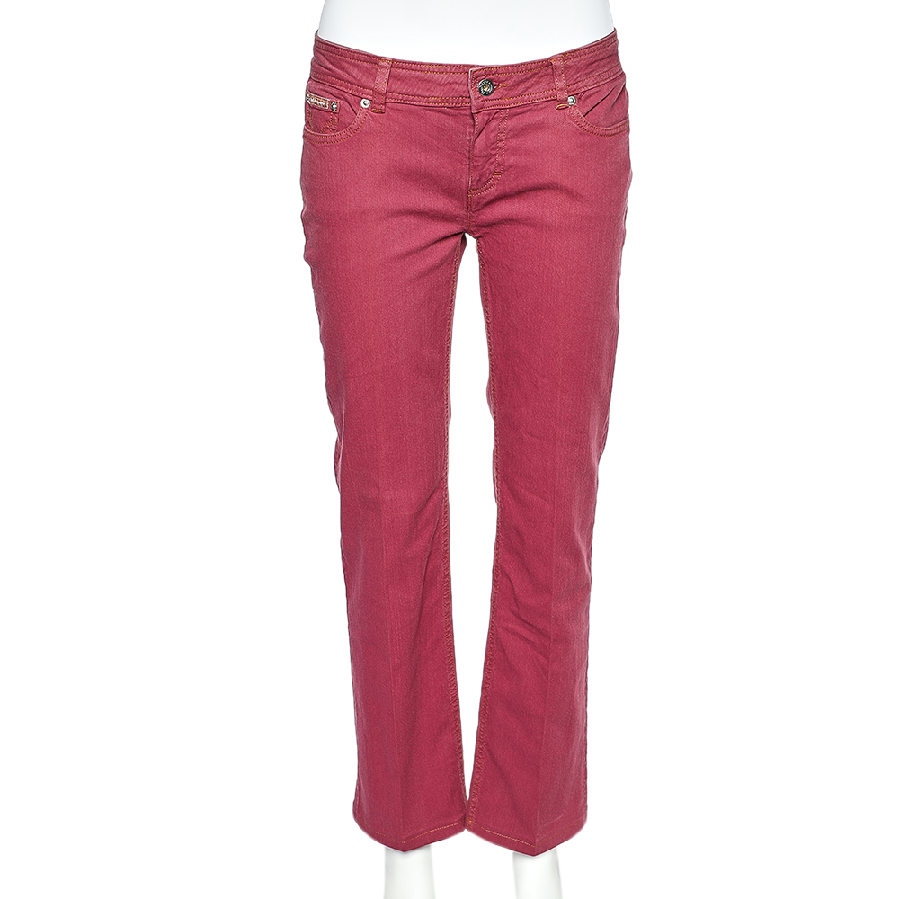 luxury-women-dolcegabbana-used-clothes-p541628-003-2 D&G Onion Pink Denim Low Rise Regular Fit Jeans M
