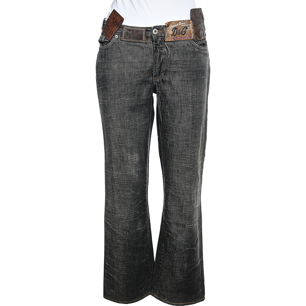 D&G Muddy Grey Denim Jeans L
