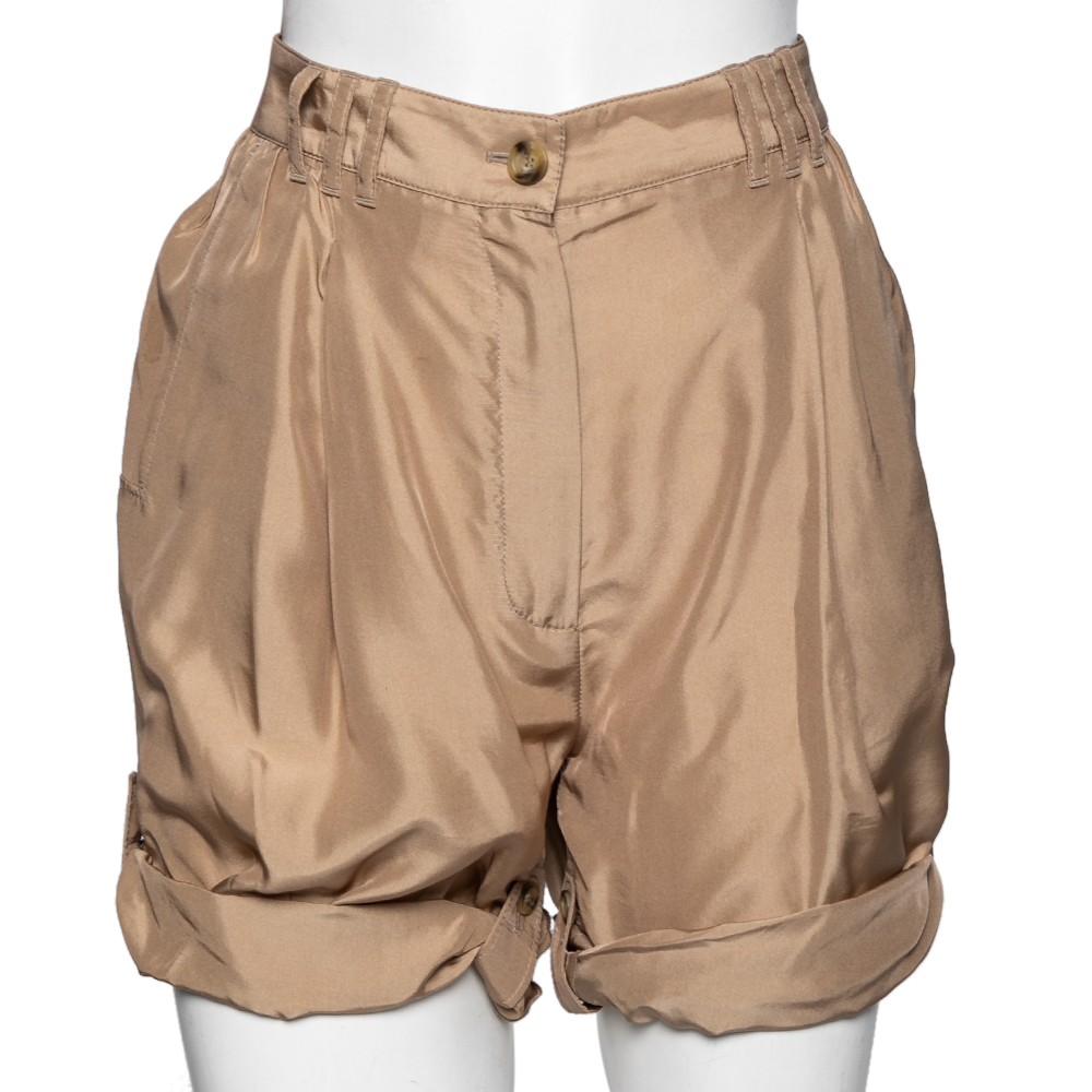 Dolce & Gabbana Beige Silk Shorts M