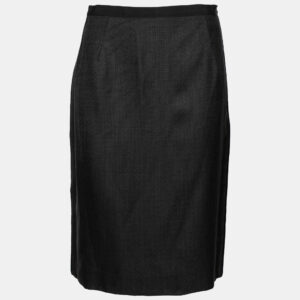Dolce & Gabbana Black Textured Crepe Pencil Skirt M