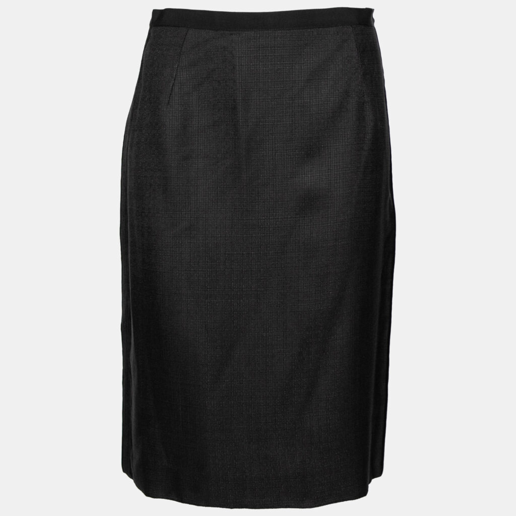 luxury-women-dolcegabbana-used-clothes-p628631-005-1 Dolce & Gabbana Black Textured Crepe Pencil Skirt M