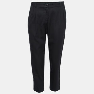 Dolce & Gabbana Black Wool Slim Fit Trousers S Waist 28"