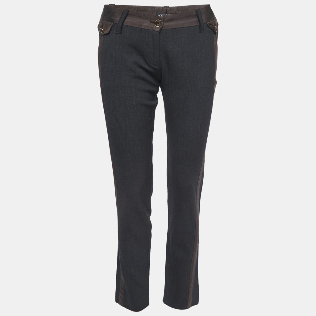 luxury-women-dolcegabbana-used-clothes-p842441-001 Dolce & Gabbana Black Wool Blend Trousers S