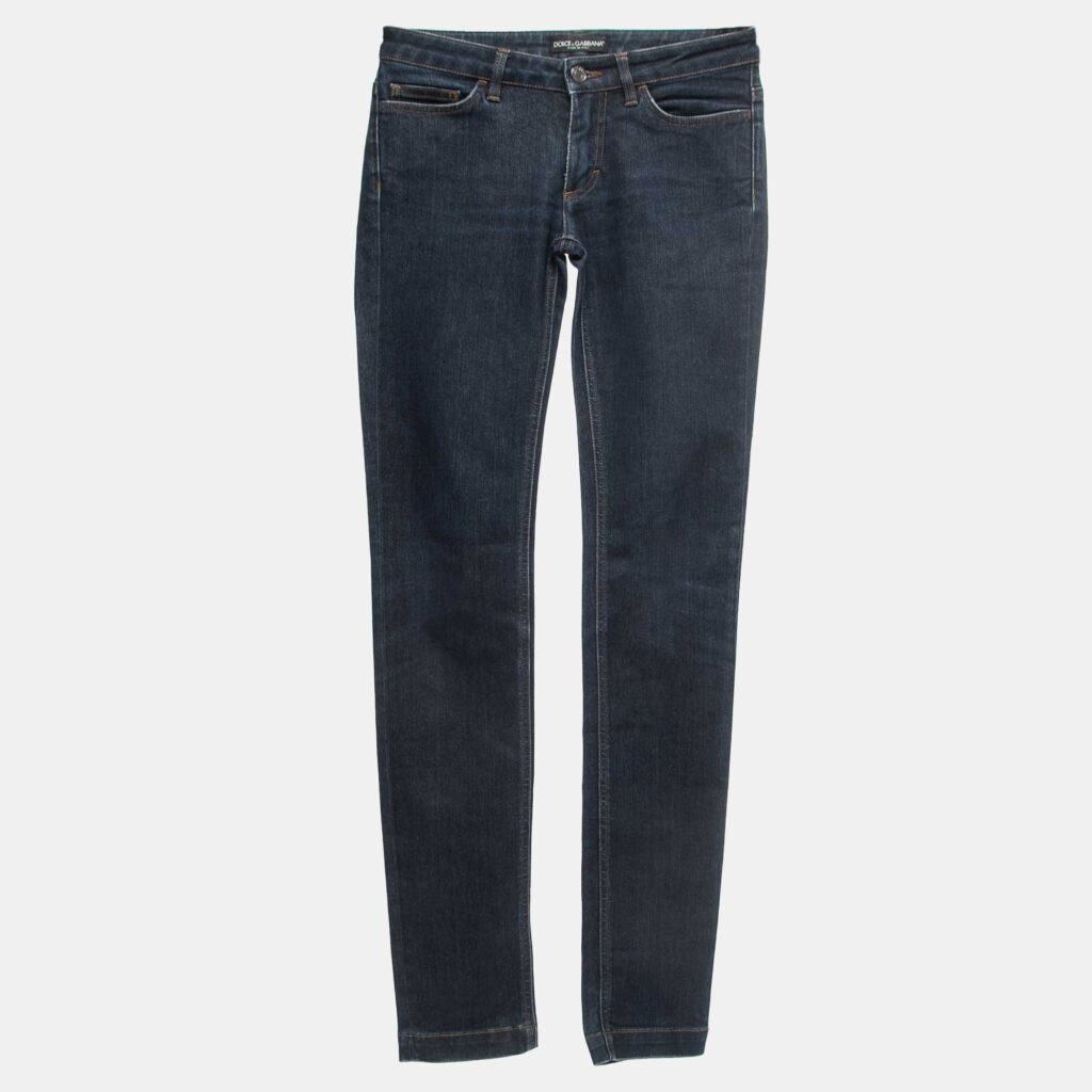luxury-women-dolcegabbana-used-clothes-p843311-003 Dolce & Gabbana Navy Blue Denim Cute Jeans S Waist 26"