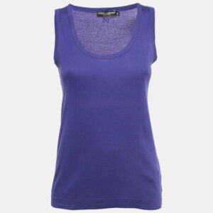 Dolce & Gabbana Purple Cotton Tank Top M