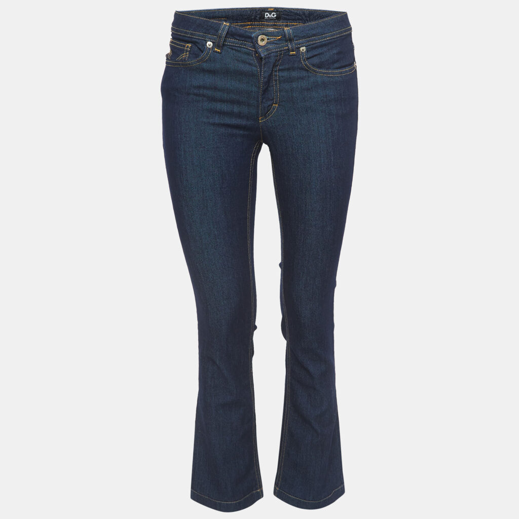 luxury-women-dolcegabbana-used-clothes-p916683-001 D&G Dark Blue Denim Slimmy Tight Jeans S Waist 24