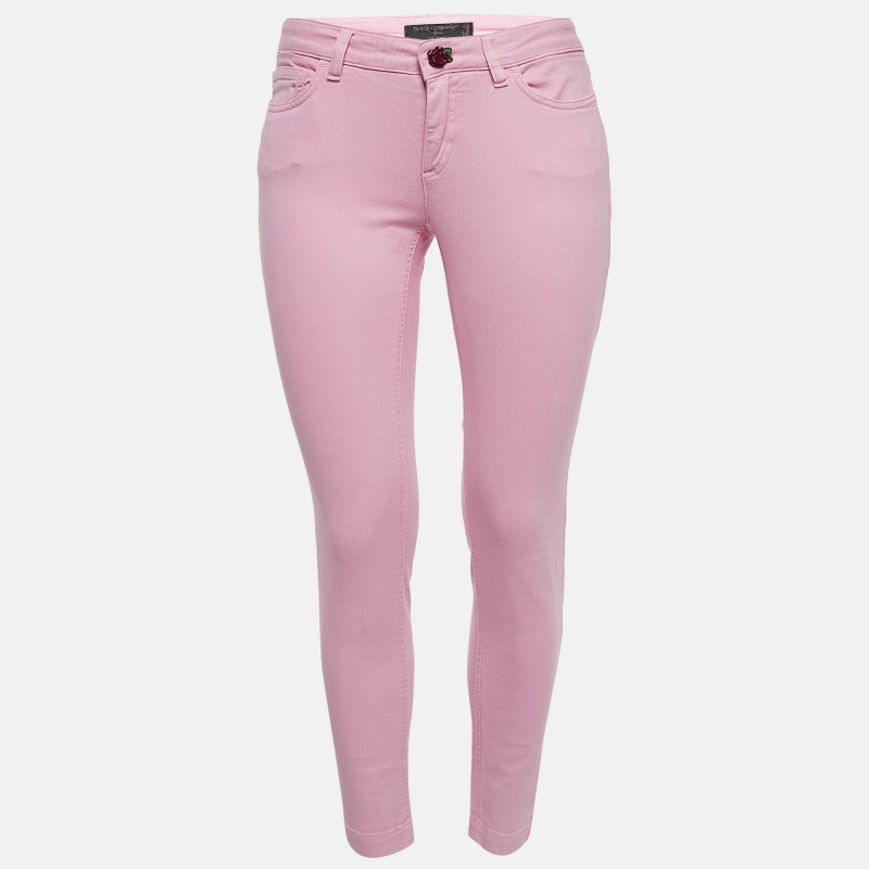 luxury-women-dolcegabbana-used-clothes-p983618-1716388462-004 Dolce & Gabbana Pink Denim Pretty Fit Jeans S Waist 25"