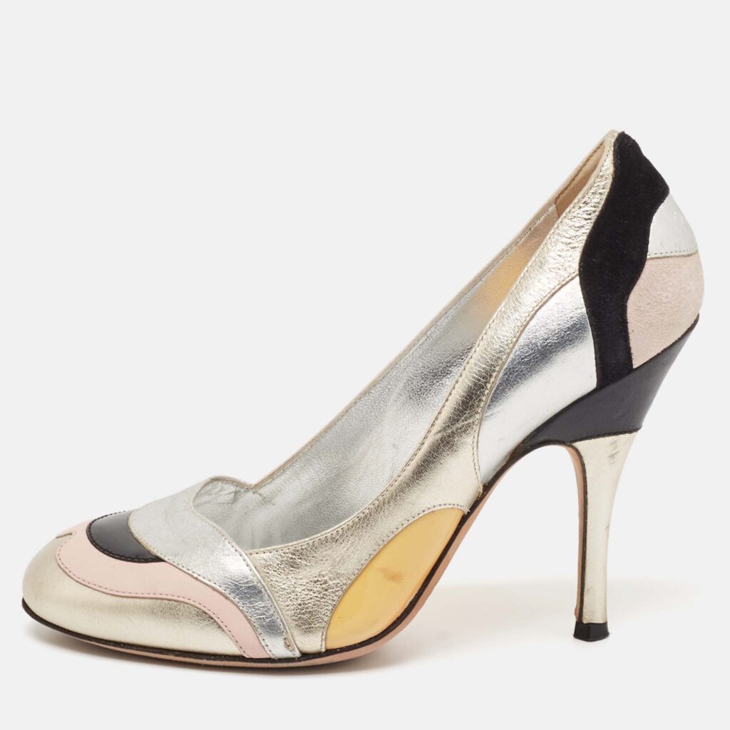 luxury-women-dolcegabbana-used-shoes-p1103141-001 Dolce & Gabbana Multicolor Patent And Leather Pumps Size 37
