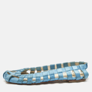 Dolce & Gabbana Blue Satin Ballet Flats Size 40