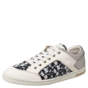 Dolce & Gabbana Black/Grey Leather Low Top Sneakers Size 40