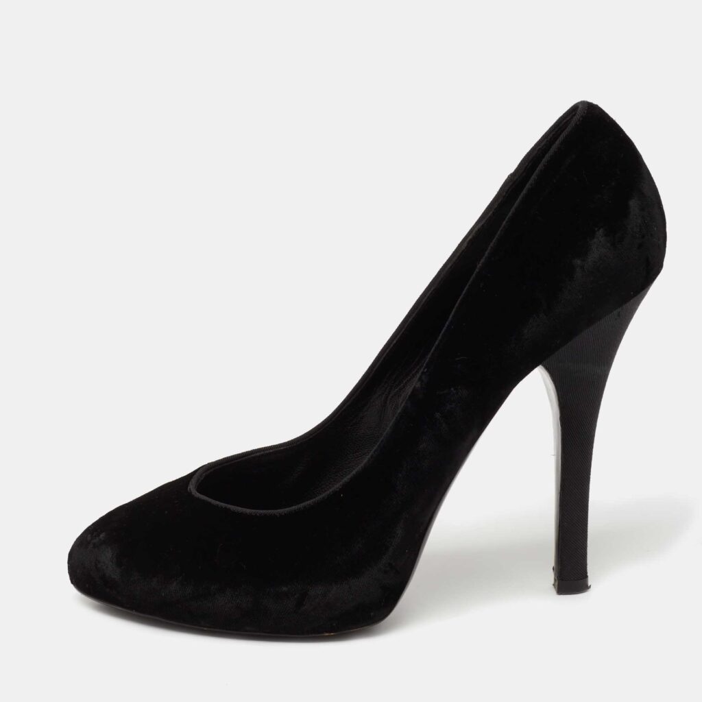 luxury-women-dolcegabbana-used-shoes-p649035-003-2 Dolce & Gabbana Black Velvet Pumps Size 39.5