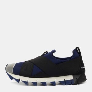 Dolce & Gabbana Tricolor Neoprene and Suede Ibiza Sneakers Size 40
