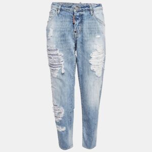 Dsquared2 Blue Distressed Denim Jeans M Waist 33"