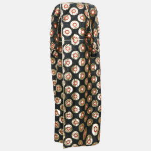 Dsquared2 Black Lurex Blend Jacquard Long Coat M