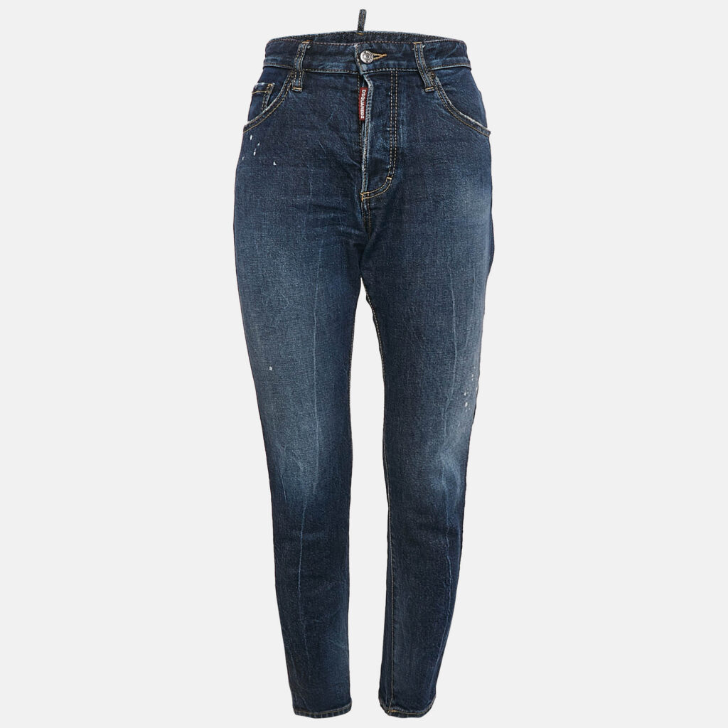 luxury-women-dsquared2-used-clothes-p1109154-001 Dsquared2 Blue Washed Denim Skinny Dan Jeans S Waist 31"