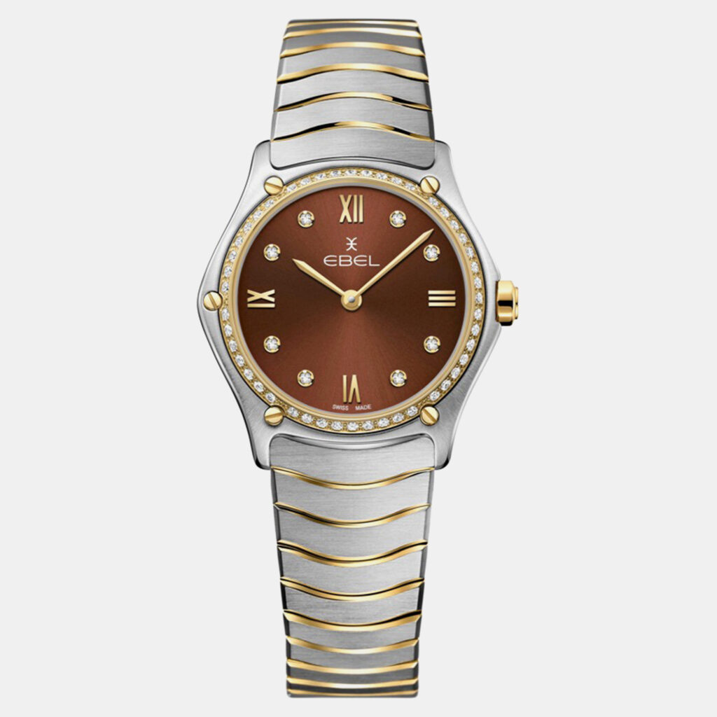 luxury-women-ebel-used-watches-p1152826-001 Ebel Brown Stainless Steel Classic Sport 1216464A Quartz Women's Wristwatch 29 mm