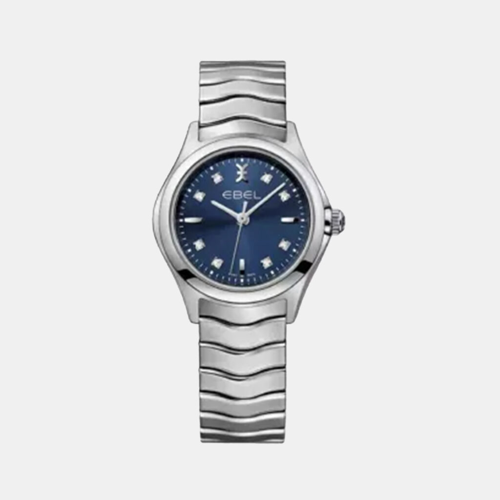 luxury-women-ebel-used-watches-p1152828-004 Ebel Blue Stainless Steel Wave 1216315 Quartz Women's Wristwatch 30mm
