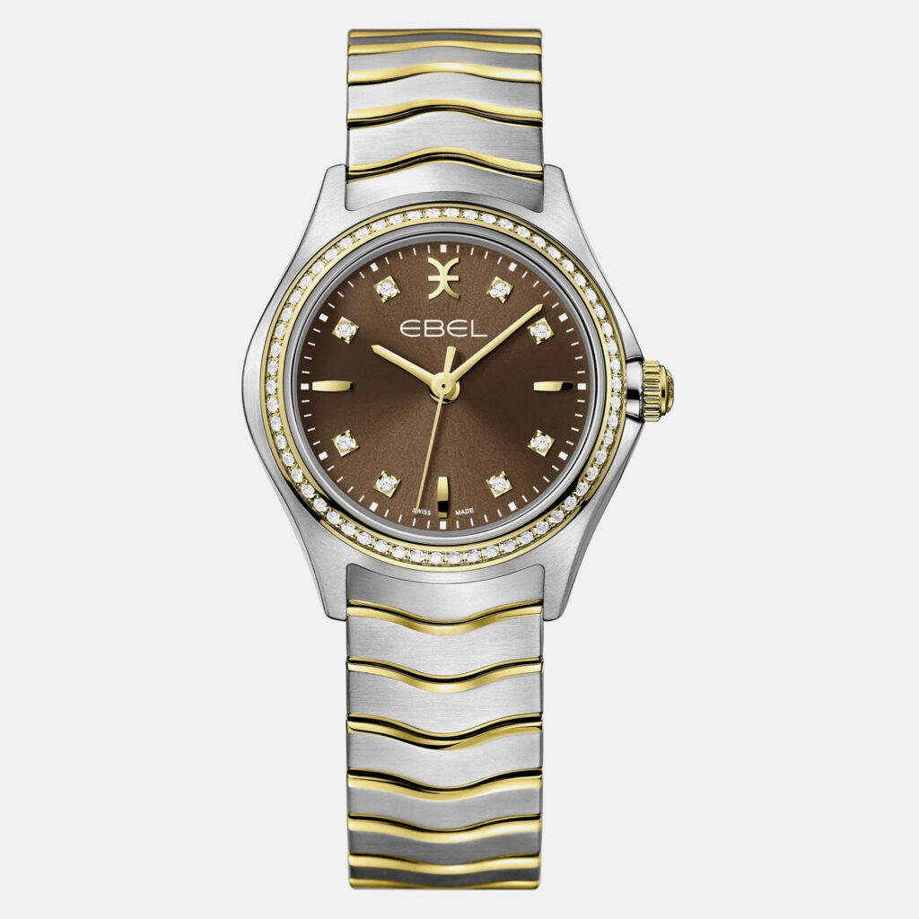 luxury-women-ebel-used-watches-p1152829-001 Ebel Brown Stainless Steel Wave 1216482 Quartz Women's Wristwatch 30mm