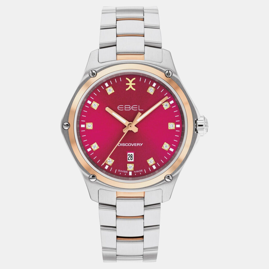 luxury-women-ebel-used-watches-p1152836-001 Ebel Pink Stainless Steel Discovery 1216496 Quartz Women's Wristwatch 33mm