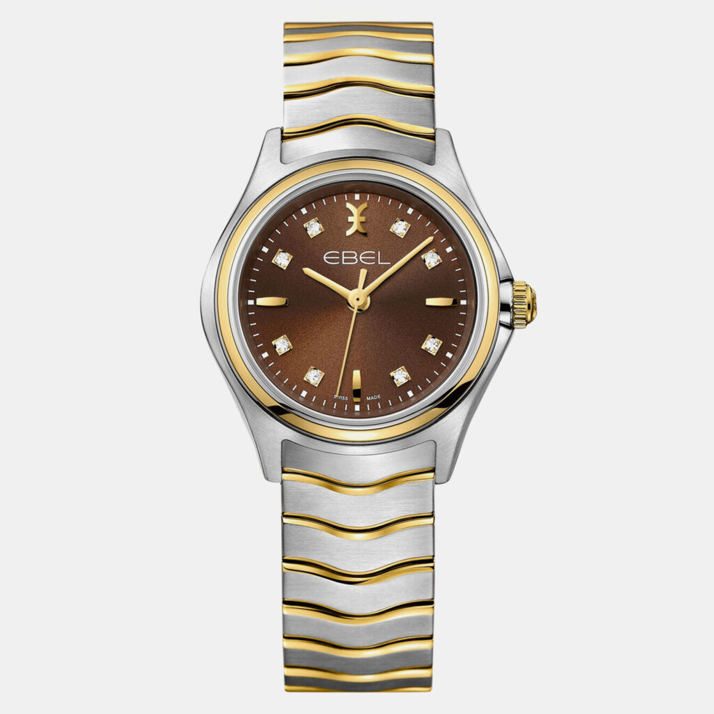 luxury-women-ebel-used-watches-p1152838-001 Ebel Brown Stainless Steel Wave 1216318 Quartz Women's Wristwatch 30mm
