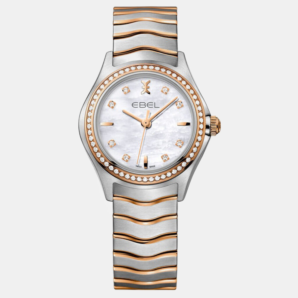 luxury-women-ebel-used-watches-p1152839-001 Ebel White Stainless Steel Wave 1216325 Quartz Women's Wristwatch 30 mm
