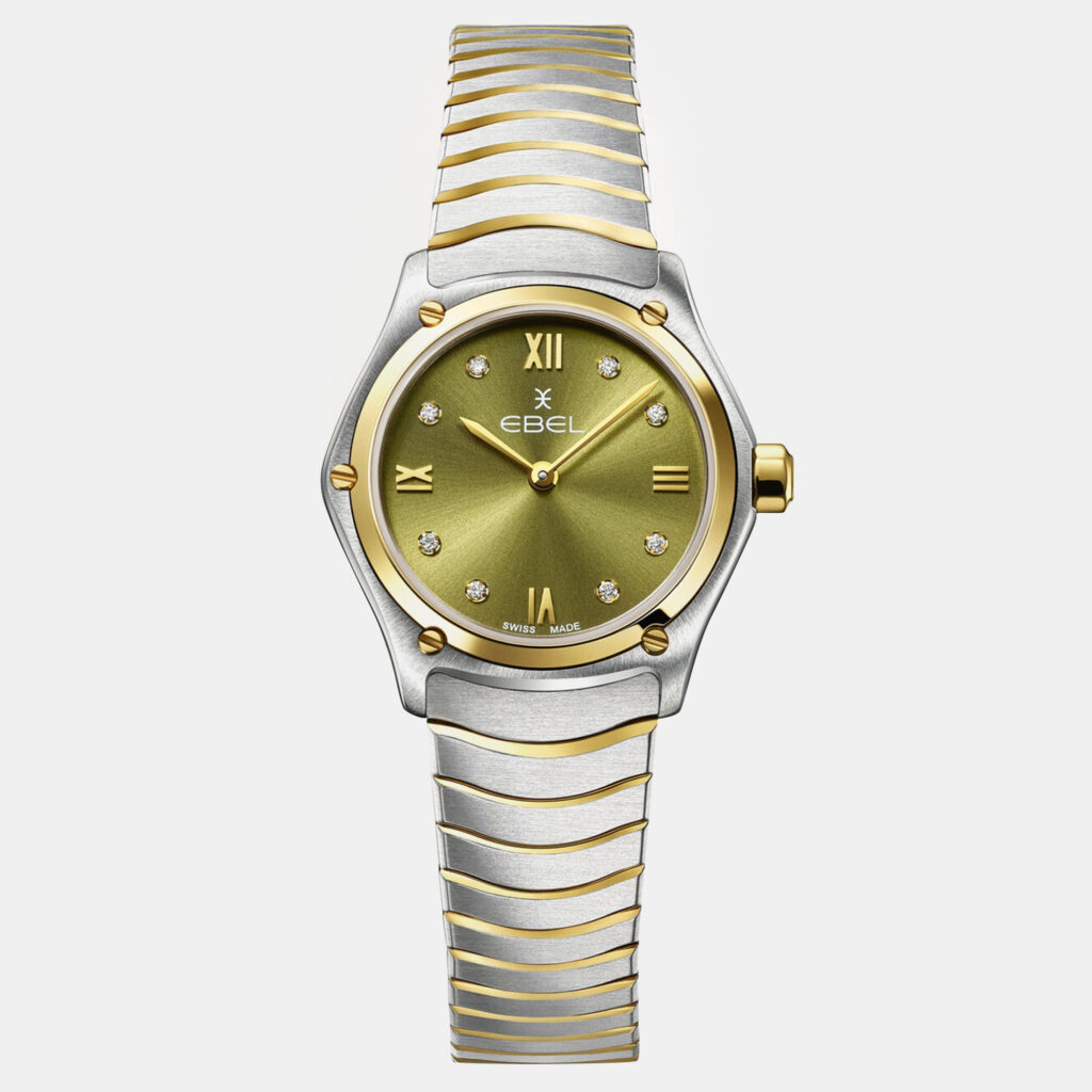 luxury-women-ebel-used-watches-p1152841-001 Ebel Green Stainless Steel Sport Classic 1216441A Quartz Women's Wristwatch 24 mm