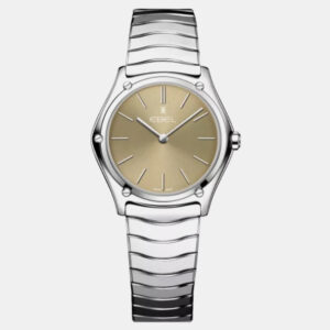 Ebel Cream Stainless Steel Sport Classic 1216507A Quartz Women's Wristwatch 33 mm