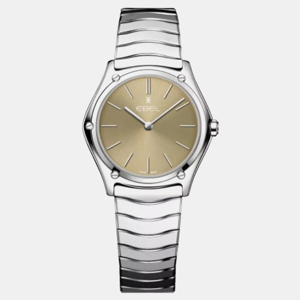 luxury-women-ebel-used-watches-p1152843-001 Ebel Cream Stainless Steel Sport Classic 1216507A Quartz Women's Wristwatch 33 mm