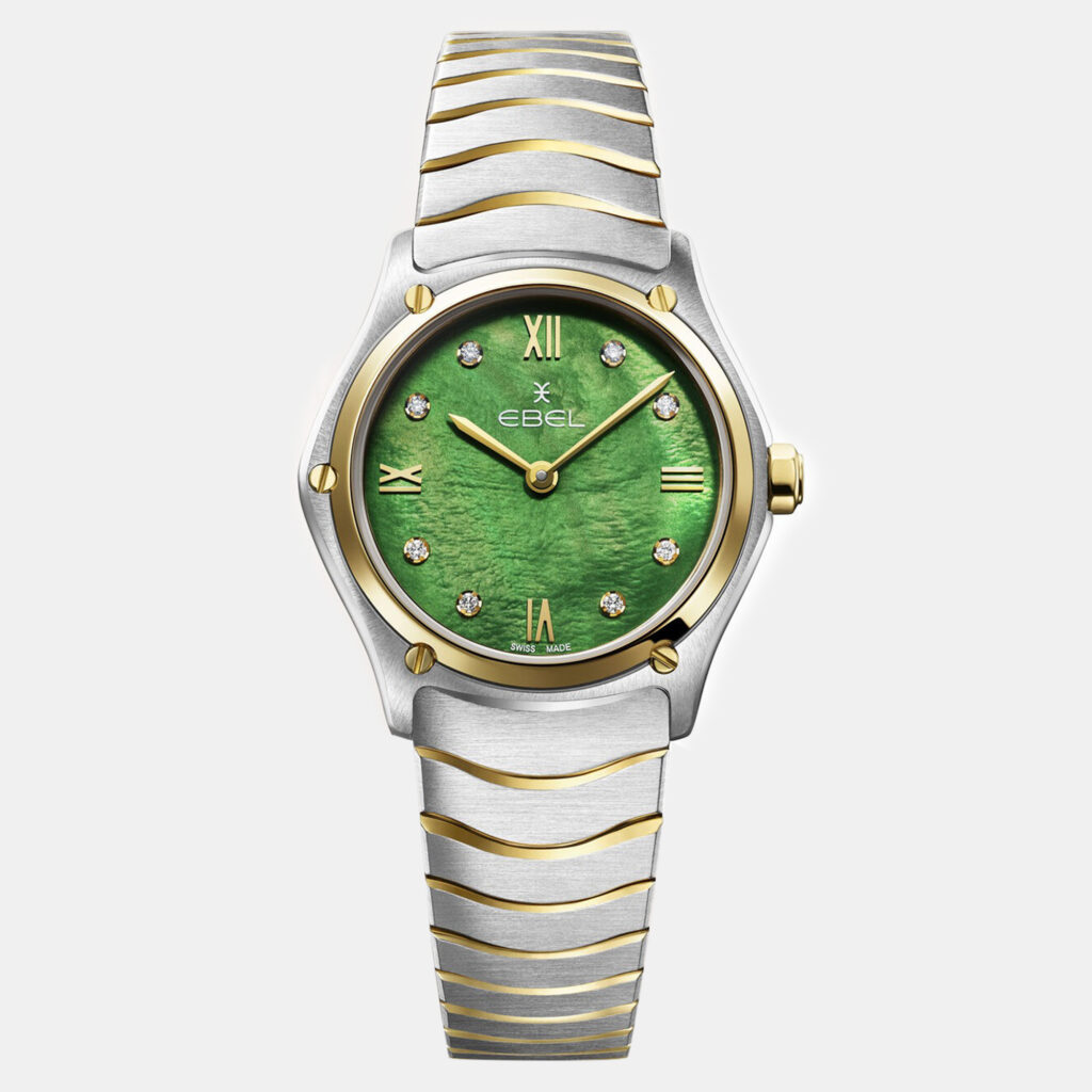 luxury-women-ebel-used-watches-p1152847-001 Ebel Green Stainless Steel Sport Classic 1216541 Quartz Women's Wristwatch 29 mm