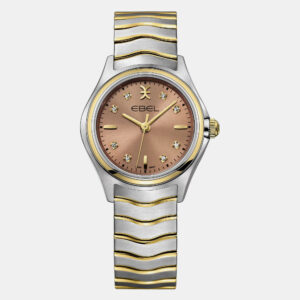 Ebel Brown Stainless Steel Wave 1216568 Quartz Women's Wristwatch 30 mm