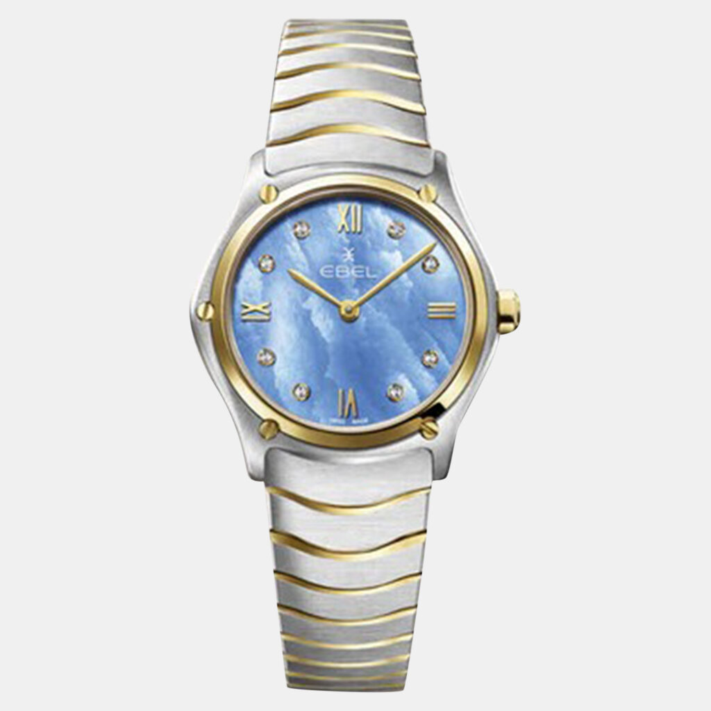 luxury-women-ebel-used-watches-p1152860-001 Ebel Blue Stainless Steel Sport Classic 1216596 Quartz Women's Wristwatch 29 mm