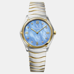 Ebel Blue Stainless Steel Sport Classic 1216603 Quartz Women's Wristwatch 33 mm